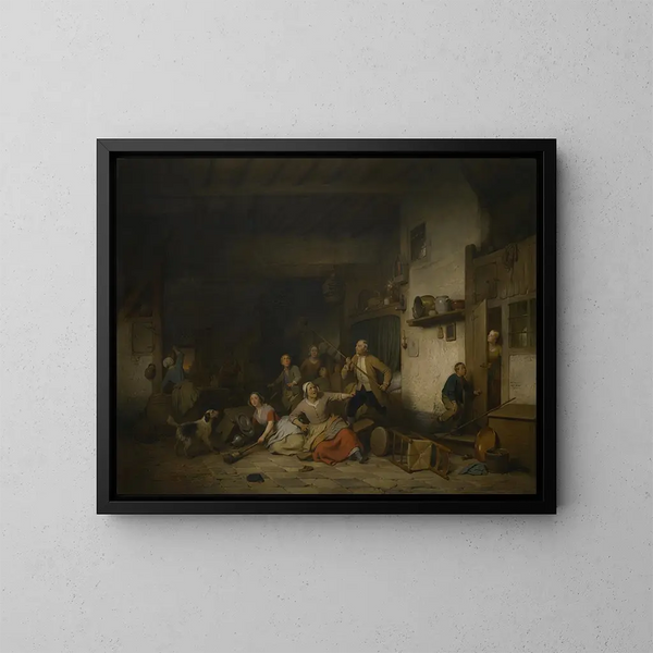 La Chauve-souris - Ferdinand de Braekeleer — indrammet kunstværk på væggen