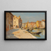 Canal i Venedig - Ferdinando Silvani — indrammet kunstværk på væggen