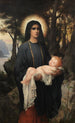Jomfru Maria med Jesusbarnet - Fernand Lematte — visning af kunstværket