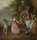 Fête champêtre med et dansende par - Nicolas Lancret — visning af kunstværket