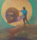 Figur med et vingerhoved: Den delikate fald - Odilon Redon — visning af kunstværket