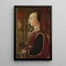 Portræt af en kvinde med en mand ved et vindue - Filippo Lippi — indrammet kunstværk på væggen