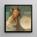 Pige med en folkemønster tallerken - Alphonse Mucha — indrammet kunstværk på væggen