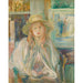 Reproduktion af maleriet af Pige med Hatte af Halm - Berthe Morisot