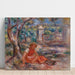 Reproduktion af maleriet af Pige ved foden af et træ - Pierre-Auguste Renoir