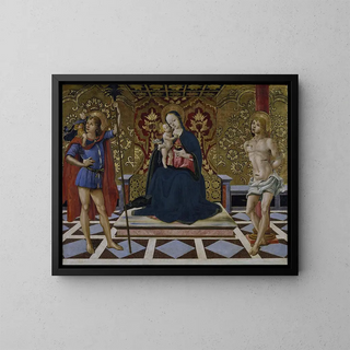 Fiorenzo Di Lorenzo - Virgin and Child Enthroned with Saints Christopher and Sebastian.webp