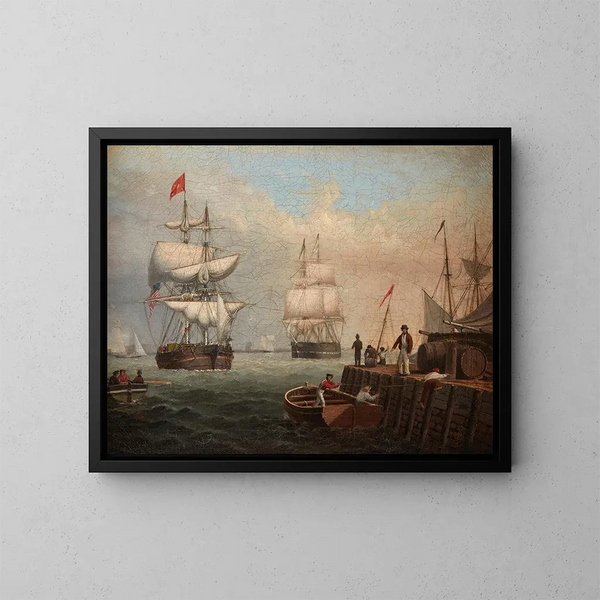 Port of Boston - Fitz Henry Lane — indrammet kunstværk på væggen