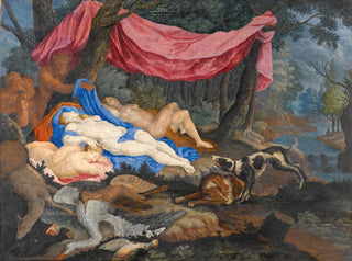 Flemish School - A Satyr Leering At Sleeping Nymphs.webp