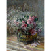 Reproduktion af maleriet Blomster i en Pot (Roser og Tåge) - Claude Monet