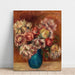 Reproduktion af maleriet Blomster i en grøn vase - Pierre-Auguste Renoir