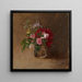 Blomster i et glas - Albert Edelfelt — indrammet kunstværk på væggen