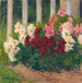 Blomster foran en havehegn - Koloman Moser — vist i et interiør