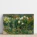 Reproduktion af maleriet med røde og hvide blomster orienteret mod sydøst - Max Liebermann