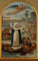 Sainte Geneviève forsynede den sultne by under belejringen af Paris af Clovis - Félix-Joseph Barrias — visning af kunstværket