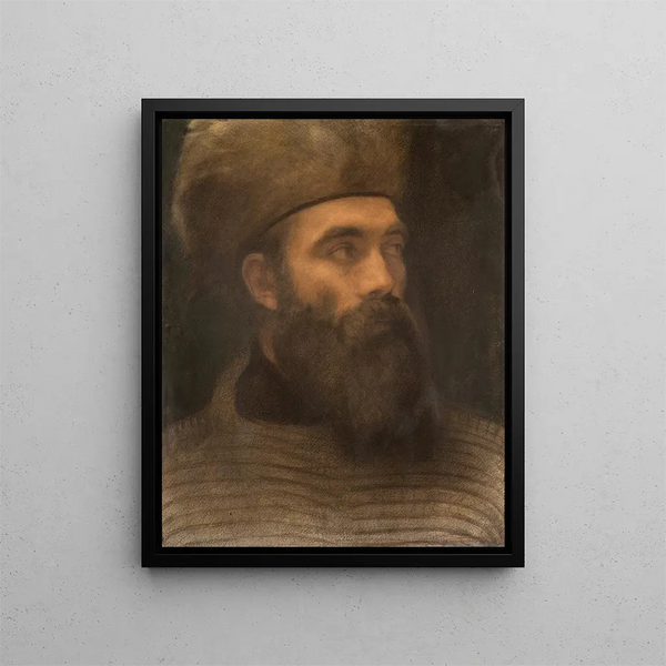 formodet portræt af Henri Fantin-Latour - Félix Bracquemond — indrammet kunstværk på væggen
