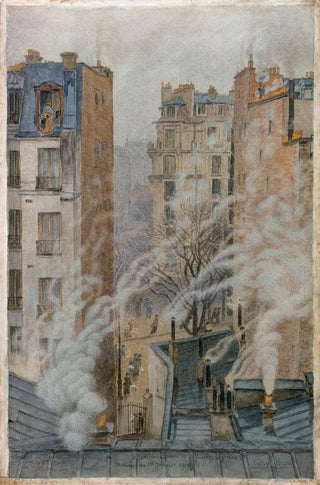 Flix Brard - LAvenue du Maine XIVe Paris vue du 6e tage du n42 de la rue Gassendi.webp