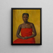 Portrait af en kvinde i rødt klædt - Félix Vallotton — indrammet kunstværk på væggen