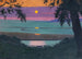 solnedgang i Grace, orange og lilla himmel - Félix Vallotton — visning af kunstværket