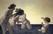 Tre kvinder og en lille pige, der leger i vandet - Félix Vallotton — visning af kunstværket