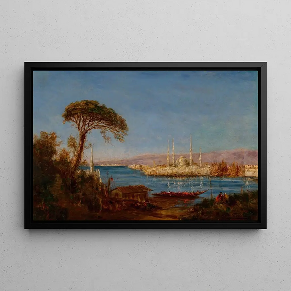 Constantinople - Félix Ziem — indrammet kunstværk på væggen