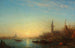 solnedgang ved Esclavons kajen - Félix Ziem — visning af kunstværket