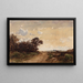 La Forêt de Fontainebleau aux environs de Barbizon - Félix Ziem — indrammet kunstværk på væggen