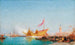 Le Bucentaure set fra Esclavons kajen, Venedig - Félix Ziem — visning af kunstværket