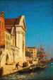 Venise Canal della Giudecca nær kirken Santa Maria del Rosario - Félix Ziem — visning af kunstværket