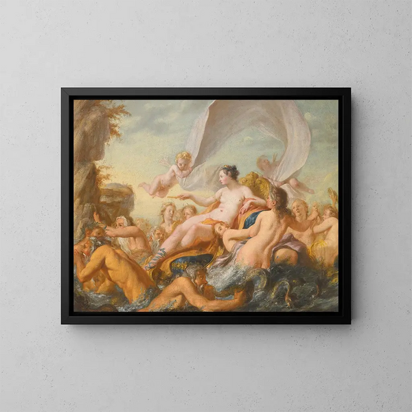 Le Triomphe de Vénus - Ecole de François Boucher — indrammet kunstværk på væggen