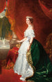 Portræt i fuld figur af kejserinde Eugénie - Franz Xaver Winterhalter Skole — visning af kunstværket