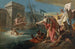 Horatius Coclès forsvarer Rom mod Etruskerne - Giovanni Battista Tiepolo-skolen — visning af kunstværket