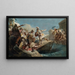 Horatius Coclès såret svømmende i Tiberfloden - Giovanni Battista Tiepolo-skolen — indrammet kunstværk på væggen