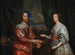 Portrait af kong Charles I og dronning Marie Henriette - Antoine van Dyck-skolen — visning af kunstværket