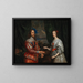 Portrait af kong Charles I og dronning Marie Henriette - Antoine van Dyck-skolen — indrammet kunstværk på væggen