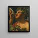 Bacchus - Caravaggio-skolen — indrammet kunstværk på væggen