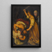 Judith og Holofernes - Caravaggio-skolen — indrammet kunstværk på væggen