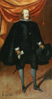 Portrait af kong Philippe IV iført sort og bærer Ordenen af Guldnål - Diego Velázquez skole — visning af kunstværket