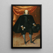 Portrait af kong Philippe IV iført sort og bærer Ordenen af Guldnål - Diego Velázquez skole — indrammet kunstværk på væggen