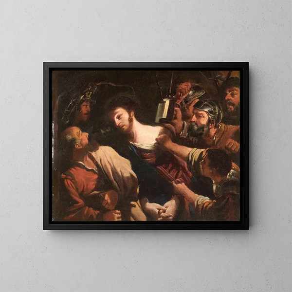 La Trahison du Christ - Ecole de Guercino — indrammet kunstværk på væggen