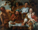 Le satyre et le paysan - Ecole de Jacob Jordaens — visning af kunstværket
