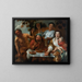Le satyre et le paysan - Ecole de Jacob Jordaens — indrammet kunstværk på væggen
