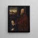Andrea Renier og hans søn Daniele - Jacopo Tintoretto-skolen — indrammet kunstværk på væggen