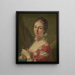 Portrait af en dame - Louis-Michel van Loo-skolen — indrammet kunstværk på væggen