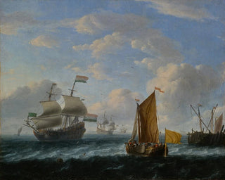 Follower of Ludolf Backhuysen - Dutch Warships.webp