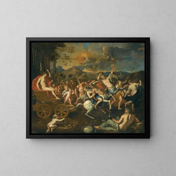 Le Triomphe de Bacchus - Ecole de Nicolas Poussin — indrammet kunstværk på væggen