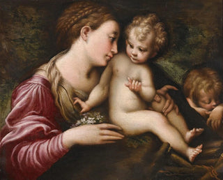 Follower of Parmigianino - The Madonna And Child With St John The Baptist Sleeping.webp