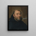 Portrait af en munk - Peter Paul Rubens skole — indrammet kunstværk på væggen