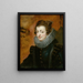 Portrait af Isabelle de Bourbon - Peter Paul Rubens' skole — indrammet kunstværk på væggen