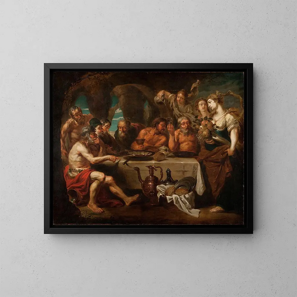 Le Banquet - Ecole de Peter Paul Rubens — indrammet kunstværk på væggen