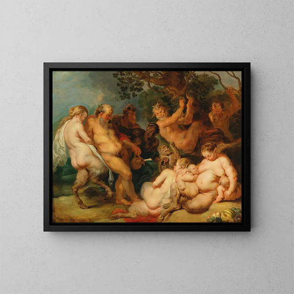 Le Silène ivre - Ecole de Peter Paul Rubens — indrammet kunstværk på væggen